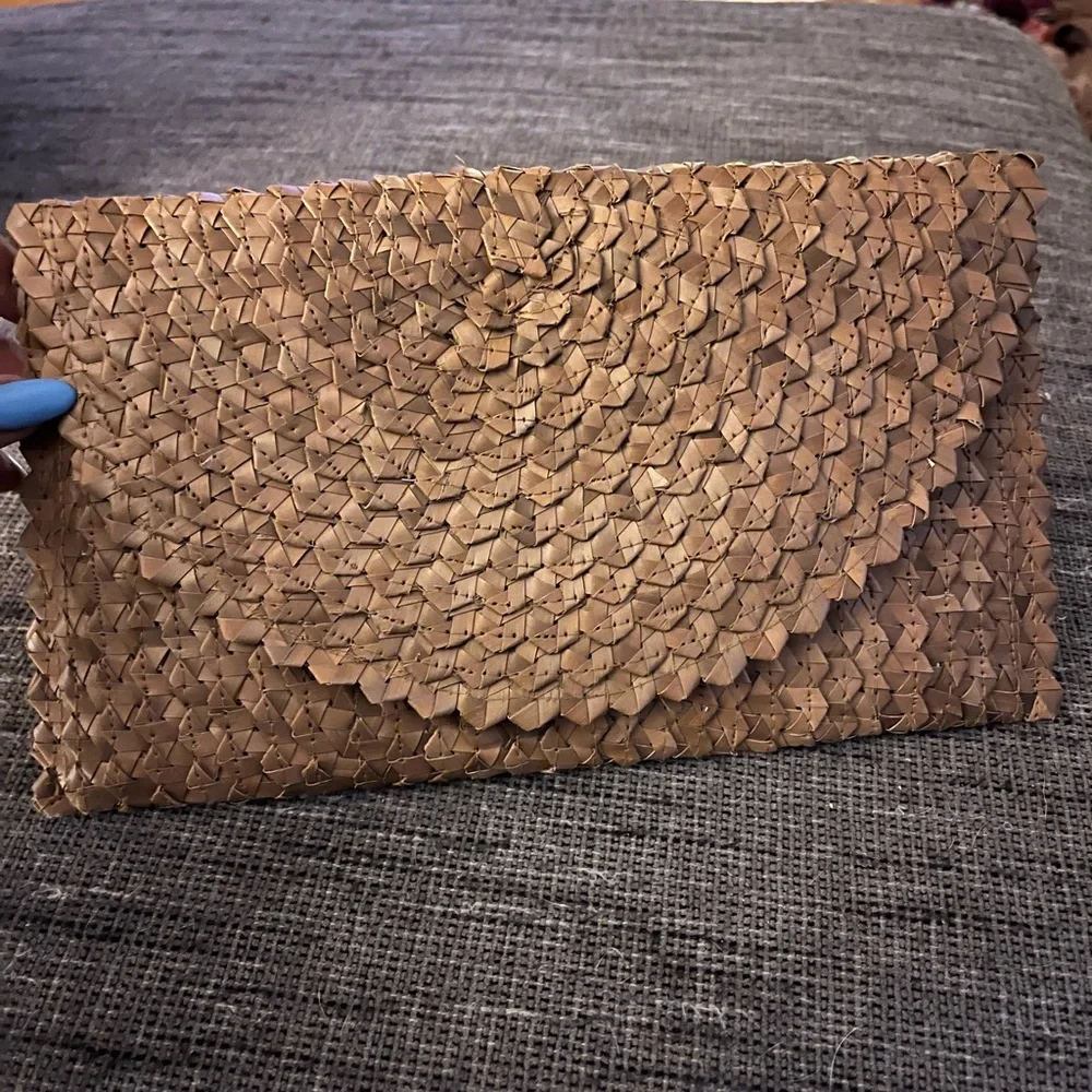 ✨ENVELOPE STRAW PURSE✨✨CARAMEL - Picture 8 of 11